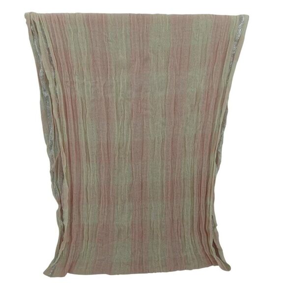 LOFT Pink Striped Sheer Infinity Scarf - Picture 8 of 10